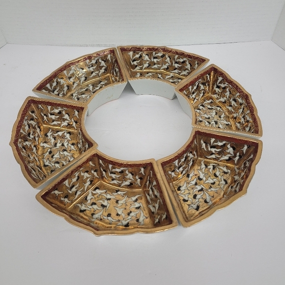 Elegant Gold and White Decorative Tray - Picture 1 of 4